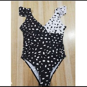 Polkadot maternity one piece swimsuit